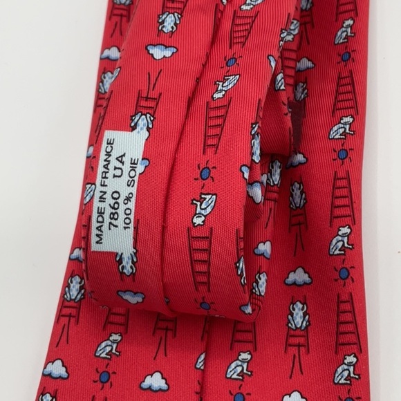 Hermès Paris Silk Frog & Ladder silk tie - Picture 5 of 5